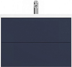 Am.Pm Тумба с раковиной Gem 75 глубокий синий, с 2 ящиками – фотография-1